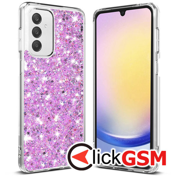 Techsuit - Sparkly Glitter - Samsung Galaxy A25 5G - Magenta