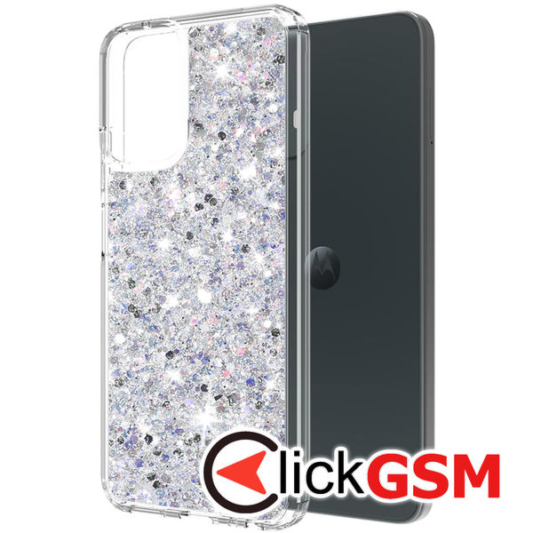 Techsuit - Sparkly Glitter - Motorola Moto G34 - White