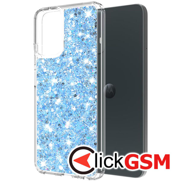 Techsuit - Sparkly Glitter - Motorola Moto G34 - Blue