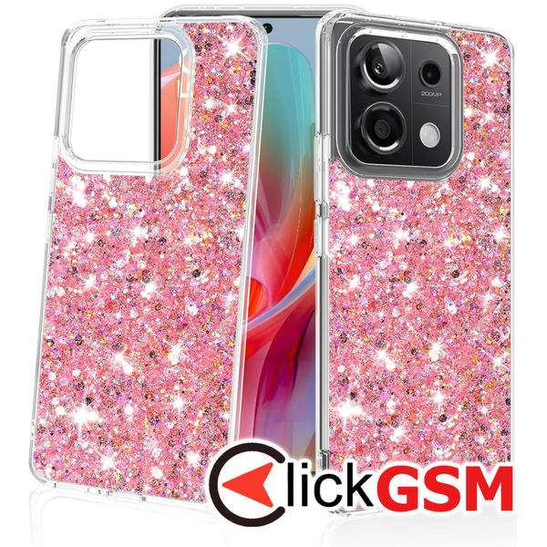 Techsuit - Sparkly Glitter - Xiaomi Redmi Note 13 Pro 5G / Poco X6 - Pink