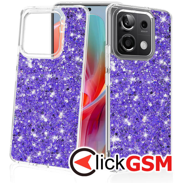 Techsuit - Sparkly Glitter - Xiaomi Redmi Note 13 Pro 5G / Poco X6 - Purple