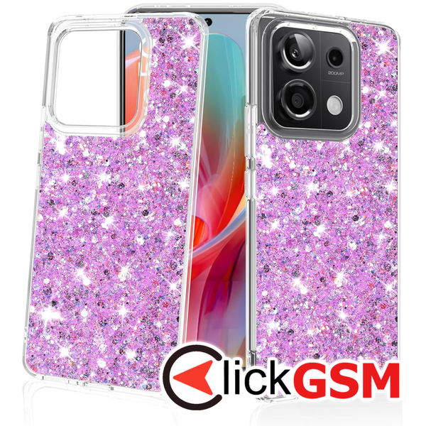 Techsuit - Sparkly Glitter - Xiaomi Redmi Note 13 Pro 5G / Poco X6 - Magenta