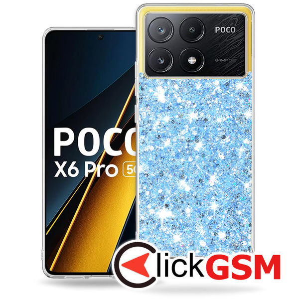 Techsuit - Sparkly Glitter - Xiaomi Poco X6 Pro - Blue