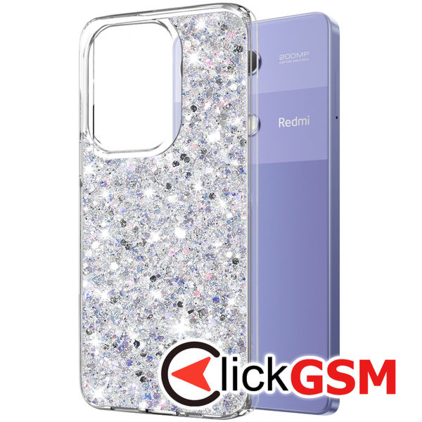 Techsuit - Sparkly Glitter - Xiaomi Redmi Note 13 Pro 4G / Poco M6 Pro 4G - White