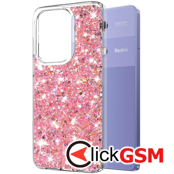 Techsuit - Sparkly Glitter - Xiaomi Redmi Note 13 Pro 4G / Poco M6 Pro 4G - Pink
