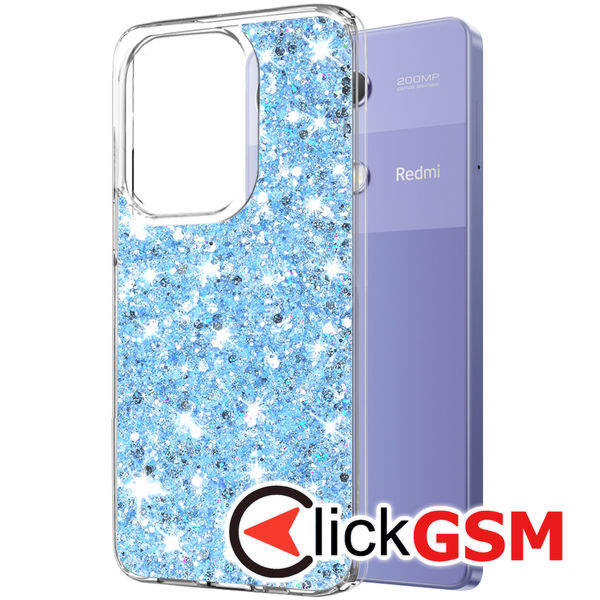 Techsuit - Sparkly Glitter - Xiaomi Redmi Note 13 Pro 4G / Poco M6 Pro 4G - Blue