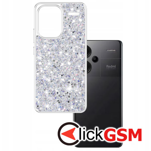 Techsuit - Sparkly Glitter - Xiaomi Redmi Note 13 Pro+ 5G - White