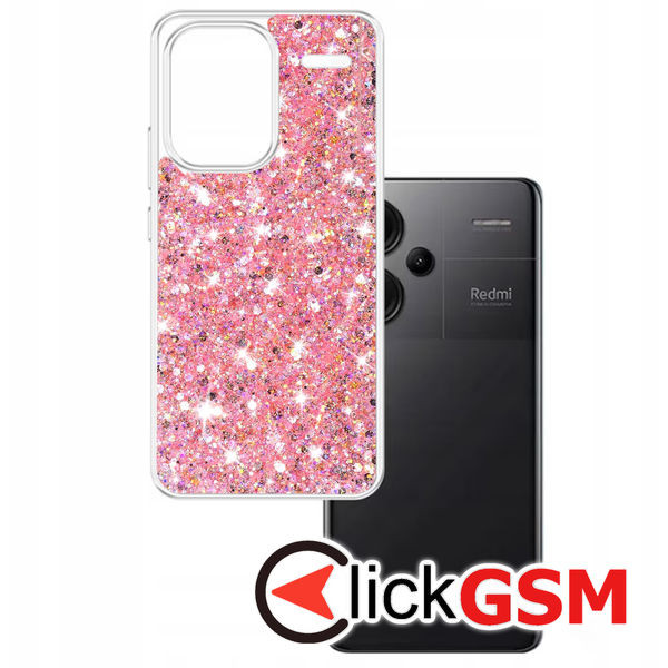 Techsuit - Sparkly Glitter - Xiaomi Redmi Note 13 Pro+ 5G - Pink