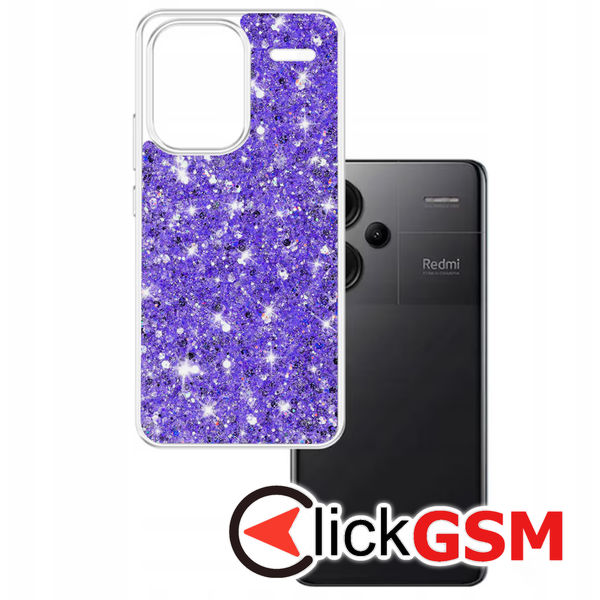 Techsuit - Sparkly Glitter - Xiaomi Redmi Note 13 Pro+ 5G - Purple