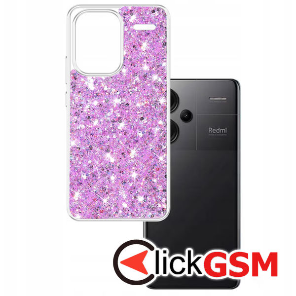 Techsuit - Sparkly Glitter - Xiaomi Redmi Note 13 Pro+ 5G - Magenta