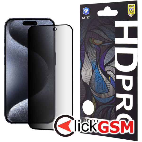 Lito - HD Privacy - iPhone 15 Pro - Black