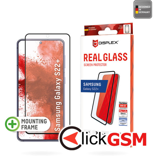 Displex - Premium Real Glass Full Cover - Samsung Galaxy S22 Plus 5G - Black