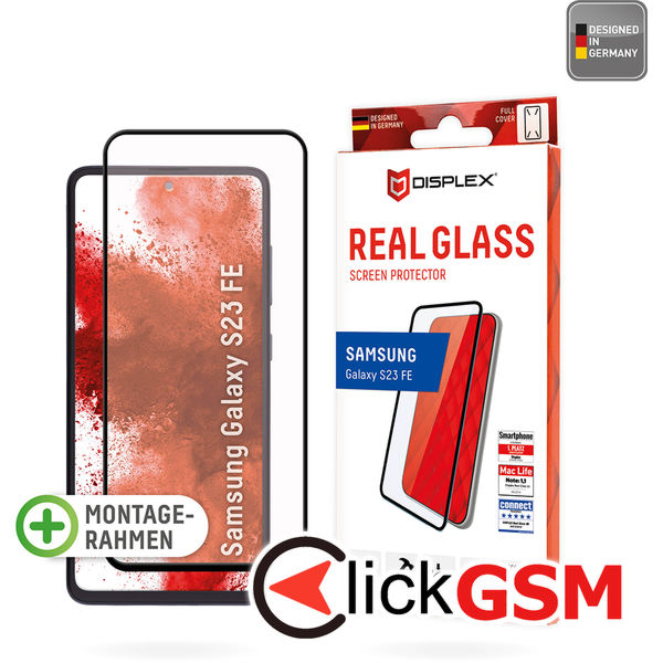 Displex - Premium Real Glass Full Cover - Samsung Galaxy S23 FE - Black