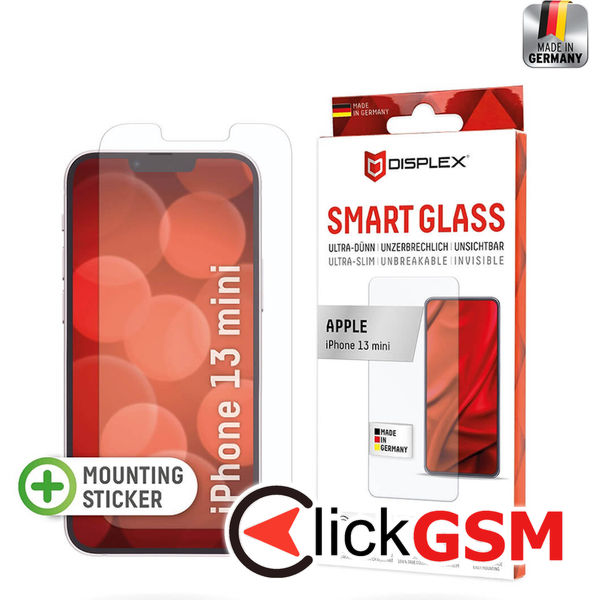 Displex - Premium Smart Glass - iPhone 13 mini - Clear