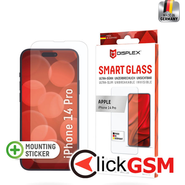 Displex - Premium Smart Glass - iPhone 14 Pro - Clear