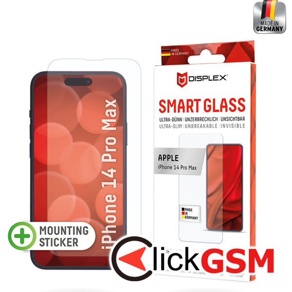 Displex - Premium Smart Glass - iPhone 14 Pro Max - Clear