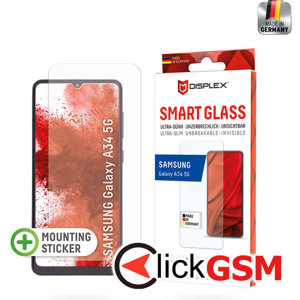 Displex - Premium Smart Glass - Samsung Galaxy A34 5G - Clear