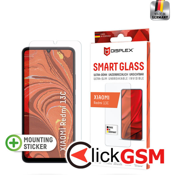 Displex - Premium Smart Glass - Xiaomi Redmi 13C 4G / 13C 5G / Poco M6 / C65 - Clear