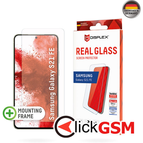 Displex - Premium Real Glass 2D - Samsung Galaxy S21 FE 5G - Clear