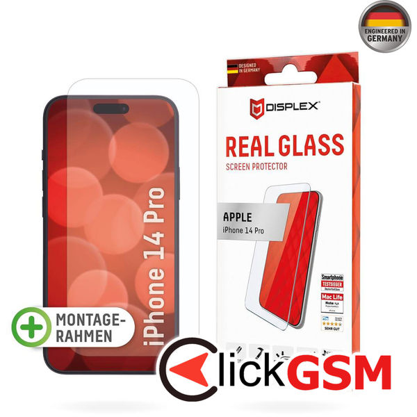 Displex - Premium Real Glass 2D - iPhone 14 Pro - Clear