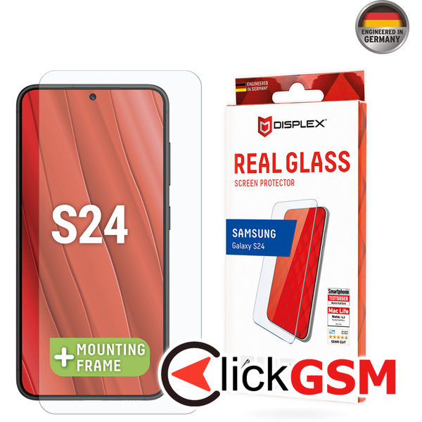 Displex - Premium Real Glass 2D - Samsung Galaxy S24 - Clear