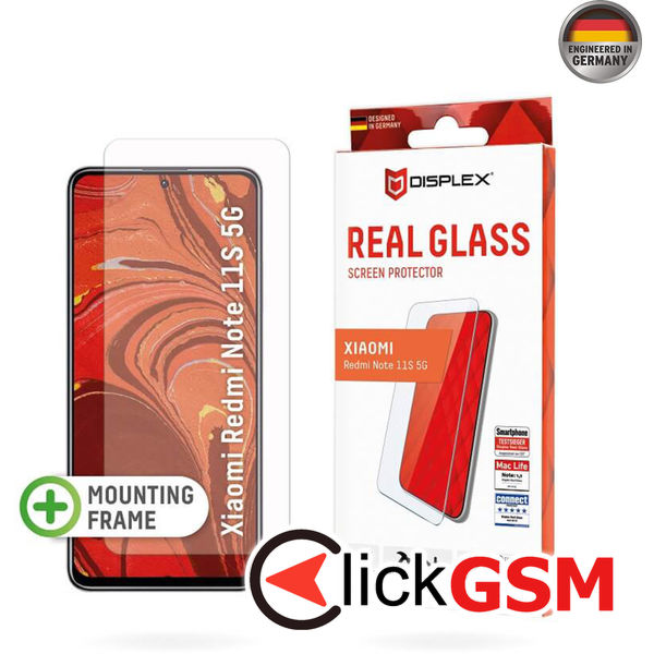 Displex - Premium Real Glass 2D - Xiaomi Redmi Note 11S 5G - Clear