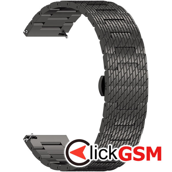 Techsuit - Watchband 20mm (W052) - Samsung Galaxy Watch 4/5/Active 2, Huawei Watch GT 3 (42mm)/GT 3 Pro (43mm) - Black