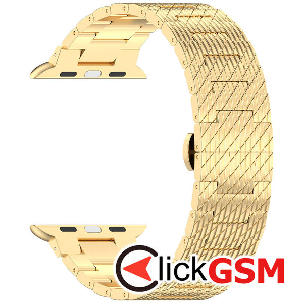 Techsuit - Watchband 32mm (W052) - Apple Watch 1/2/3/4/5/6/7/8/9/SE/SE 2 (38/40/41mm) - Gold