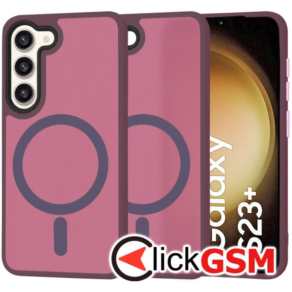 Techsuit - HaloFrost MagSafe Series - Samsung Galaxy S23 Plus - Bordeaux