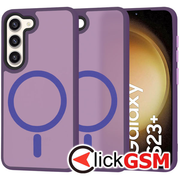 Techsuit - HaloFrost MagSafe Series - Samsung Galaxy S23 Plus - Deep Purple