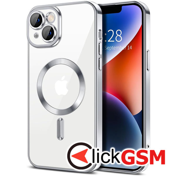 Techsuit - Luxury Crystal MagSafe - iPhone 14 Plus - Silver