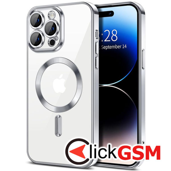 Techsuit - Luxury Crystal MagSafe - iPhone 14 Pro - Silver