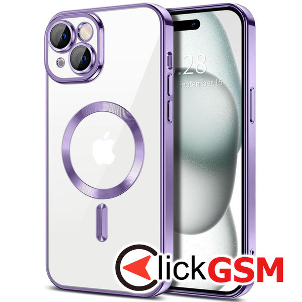 Techsuit - Luxury Crystal MagSafe - iPhone 15 Plus - Light Purple