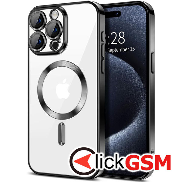 Techsuit - Luxury Crystal MagSafe - iPhone 15 Pro Max - Black