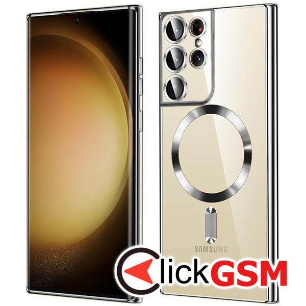 Techsuit - Luxury Crystal MagSafe - Samsung Galaxy S21 Ultra 5G - Silver