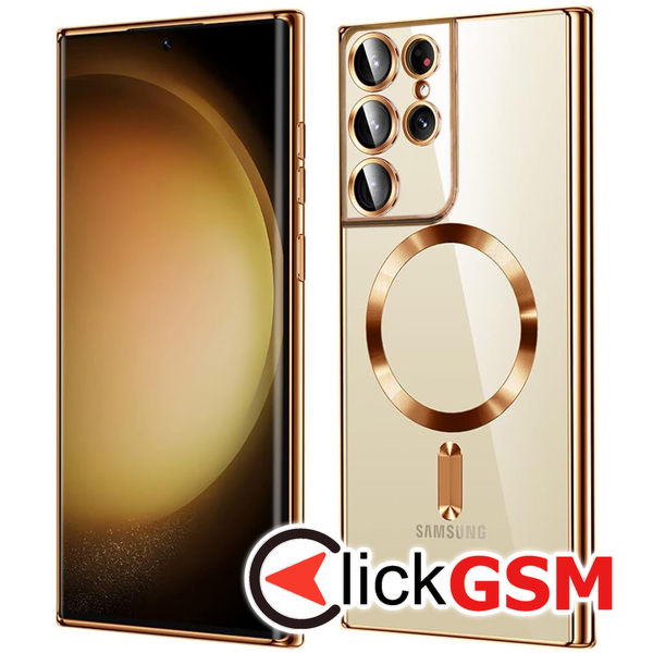 Techsuit - Luxury Crystal MagSafe - Samsung Galaxy S21 Ultra 5G - Gold