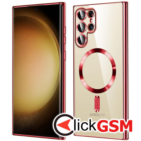 Techsuit - Luxury Crystal MagSafe - Samsung Galaxy S22 Ultra 5G - Red