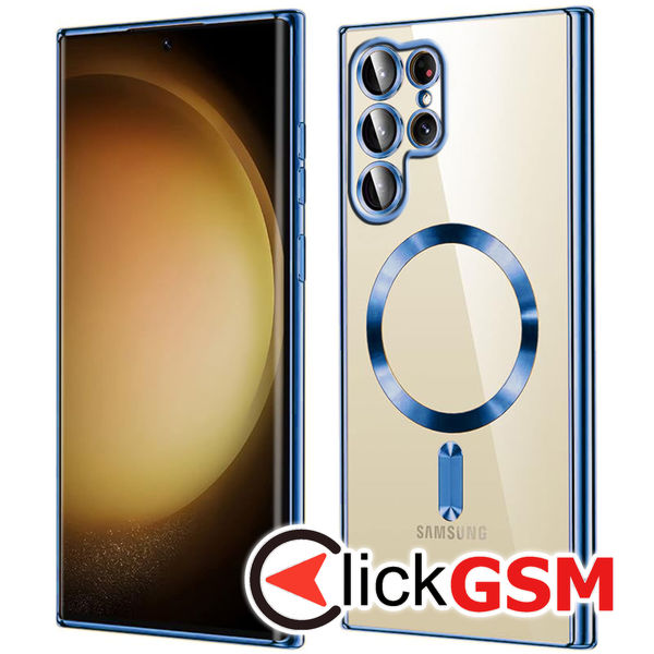 Techsuit - Luxury Crystal MagSafe - Samsung Galaxy S22 Ultra 5G - Deep Blue