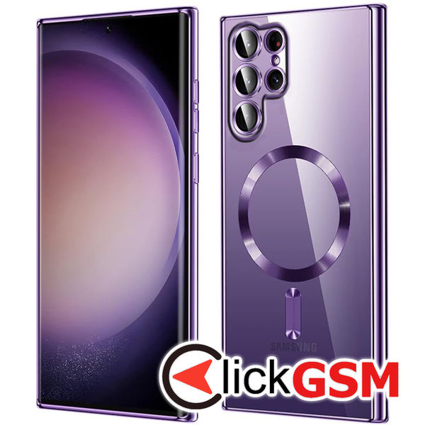 Techsuit - Luxury Crystal MagSafe - Samsung Galaxy S22 Ultra 5G - Light Purple