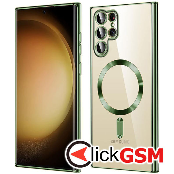 Techsuit - Luxury Crystal MagSafe - Samsung Galaxy S22 Ultra 5G - Deep Green