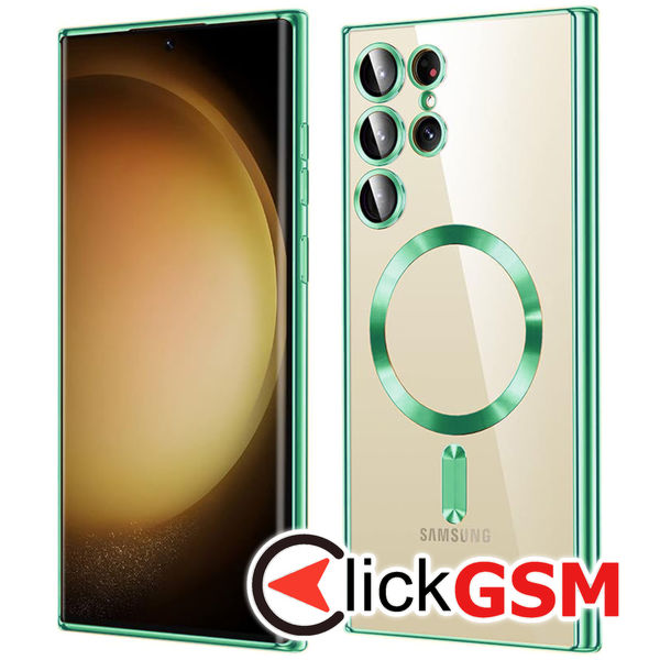 Techsuit - Luxury Crystal MagSafe - Samsung Galaxy S23 Ultra - Light Green