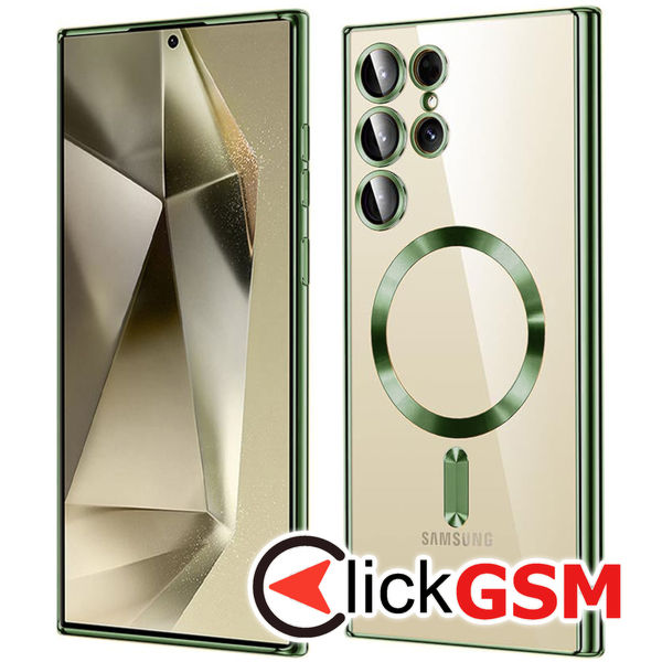 Techsuit - Luxury Crystal MagSafe - Samsung Galaxy S24 Ultra - Deep Green