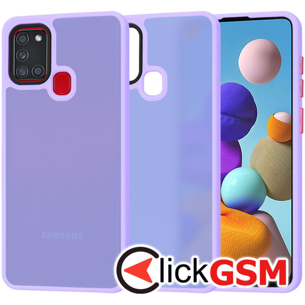 Techsuit - HaloFrost Series - Samsung Galaxy A21s - Light Purple