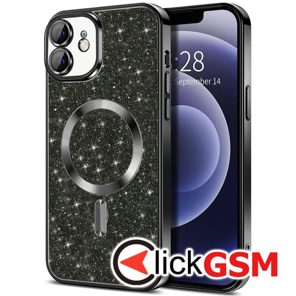 Techsuit - Luxury Glitter MagSafe - iPhone 12 - Black