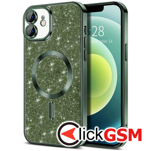 Techsuit - Luxury Glitter MagSafe - iPhone 12 - Deep Green