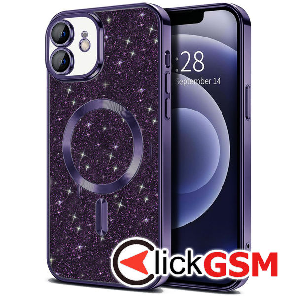 Techsuit - Luxury Glitter MagSafe - iPhone 12 - Deep Purple