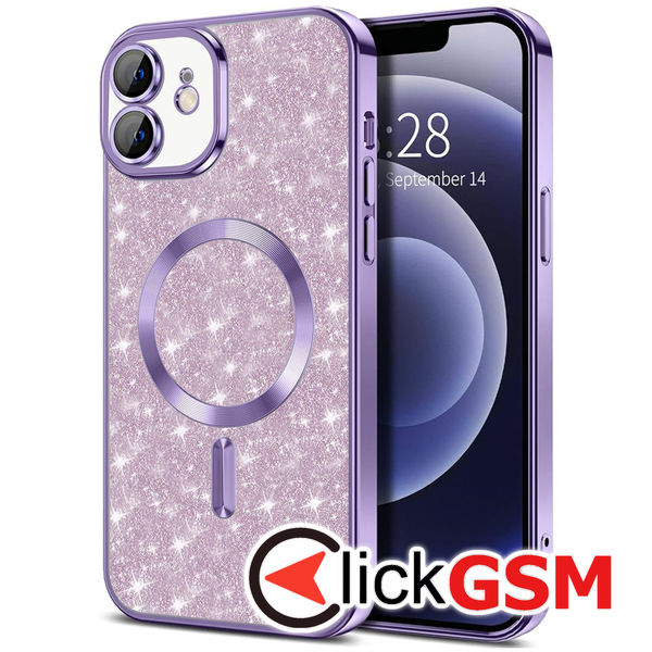 Techsuit - Luxury Glitter MagSafe - iPhone 12 - Light Purple