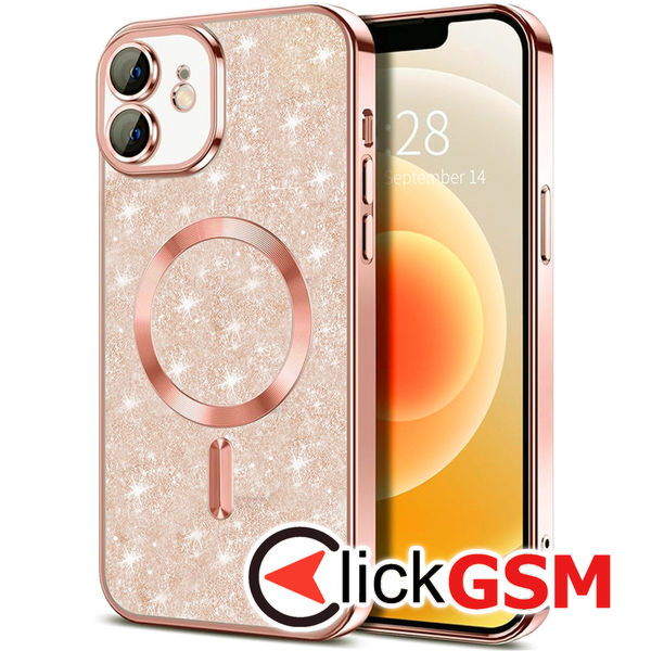 Techsuit - Luxury Glitter MagSafe - iPhone 12 - Rose Gold