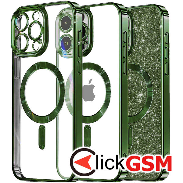 Techsuit - Luxury Glitter MagSafe - iPhone 13 Pro - Deep Green