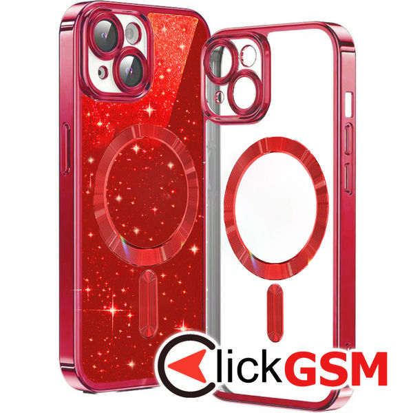 Techsuit - Luxury Glitter MagSafe - iPhone 14 - Red